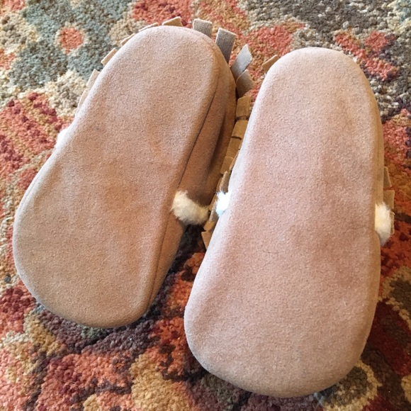 Baby Toddler Fur Lined Moccasins Faux Suede - Picture 2 of 4